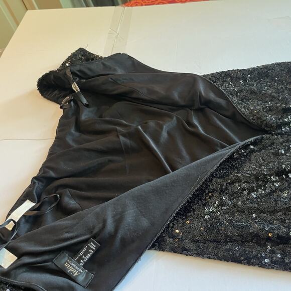 Aidan Mattox Dress Womens Size 2 Blk Beaded Sequin - Picture 10 of 12